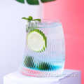 Ribbed Swerve glass cup Crescent Drink Cup